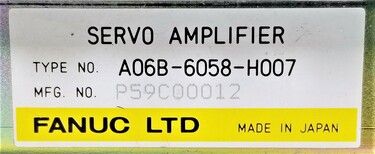 A06B-6058-H007 | FANUC Servo Amplifiers